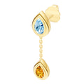 Pear Sky Blue & Citrine Earrings