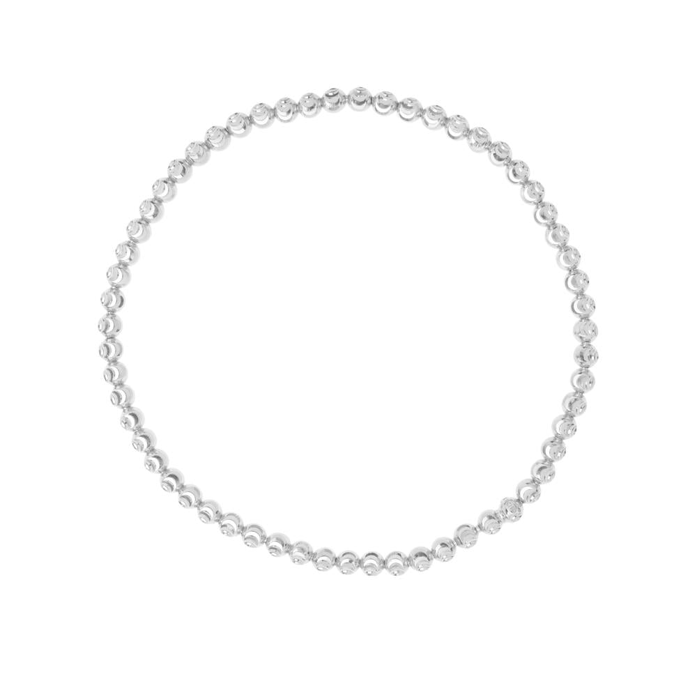14K Moon-Cut Bead Stretch Bracelet