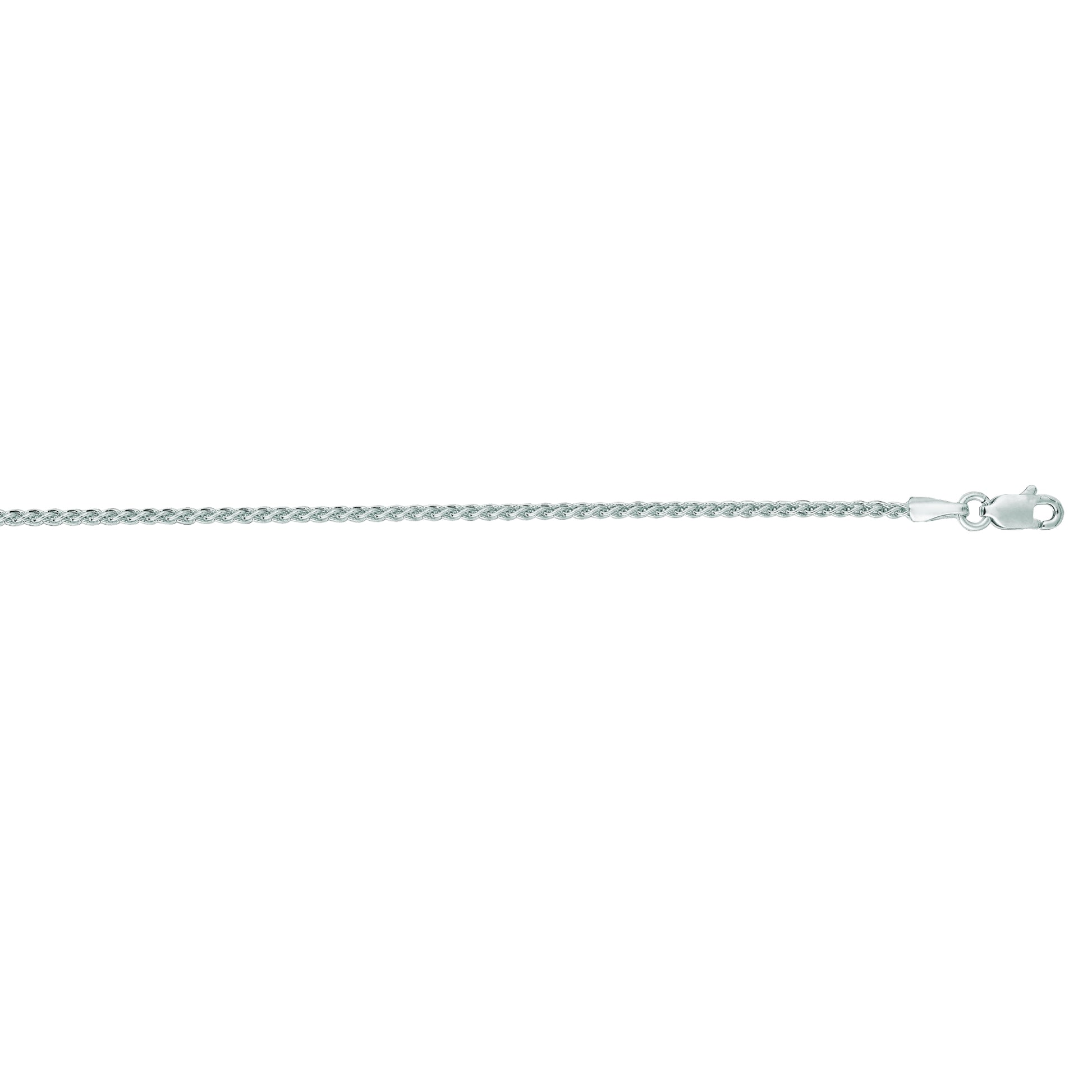 14K Gold 1.5mm Round Wheat Chain