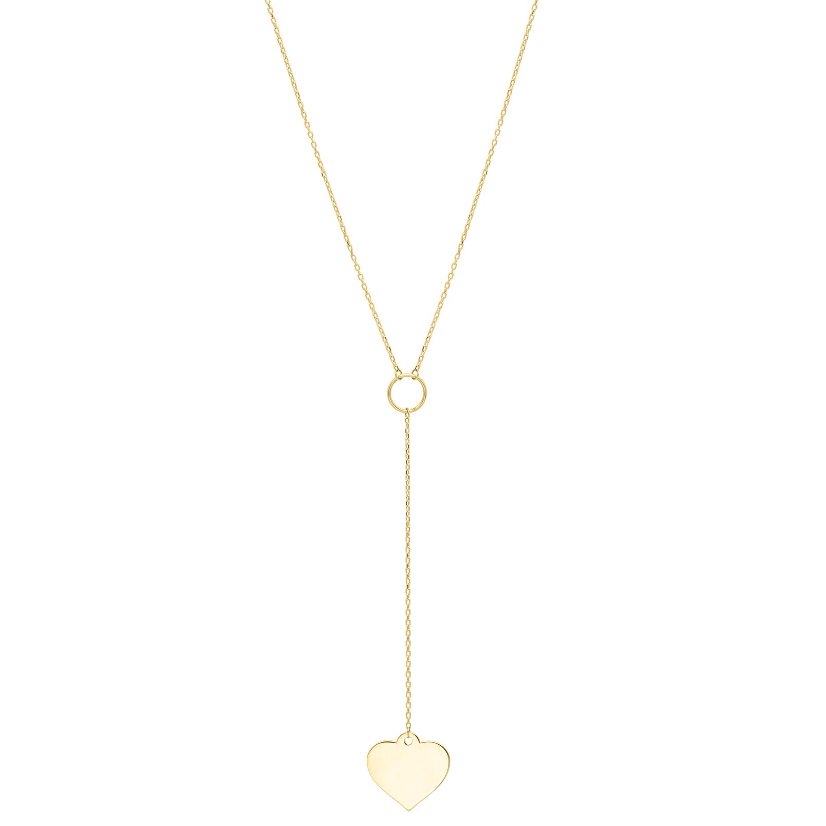 10K Lariat Heart Necklace