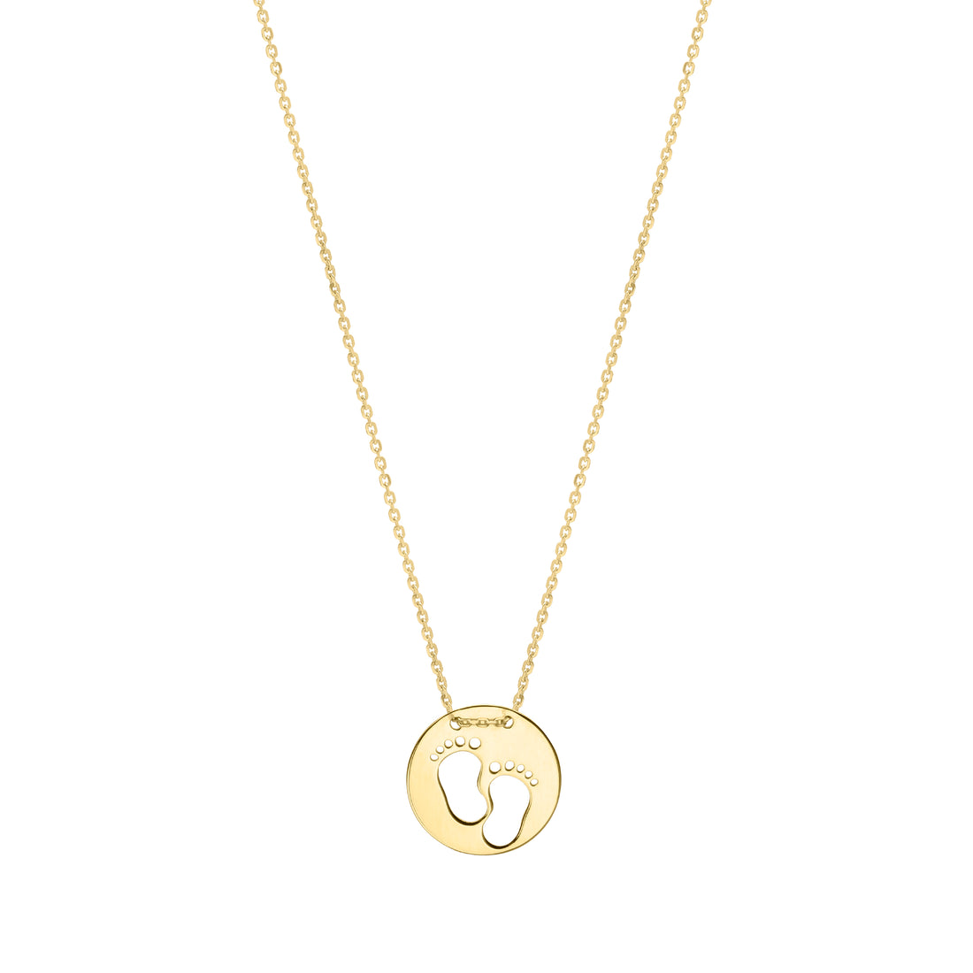 10K Baby Footprints Necklace