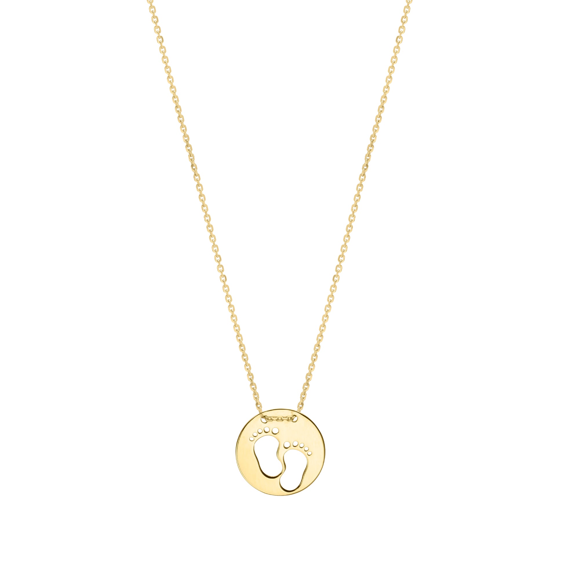 10K Baby Footprints Necklace