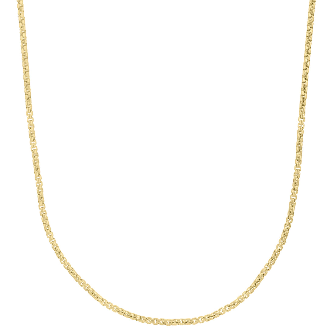 10K Gold 2.5mm Solid Round Box Chain