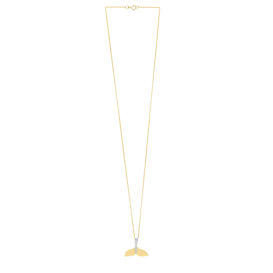 10K Whale Tail Necklace