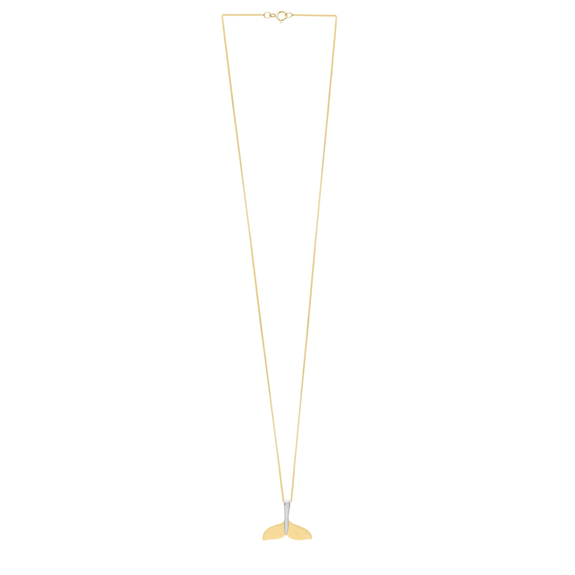 10K Whale Tail Necklace